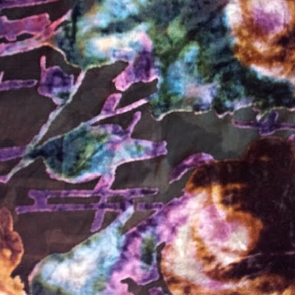 Burn out velvet scarf w gorgous colors! Wrap home decore 22” X 70” valance gift - Picture 2 of 6